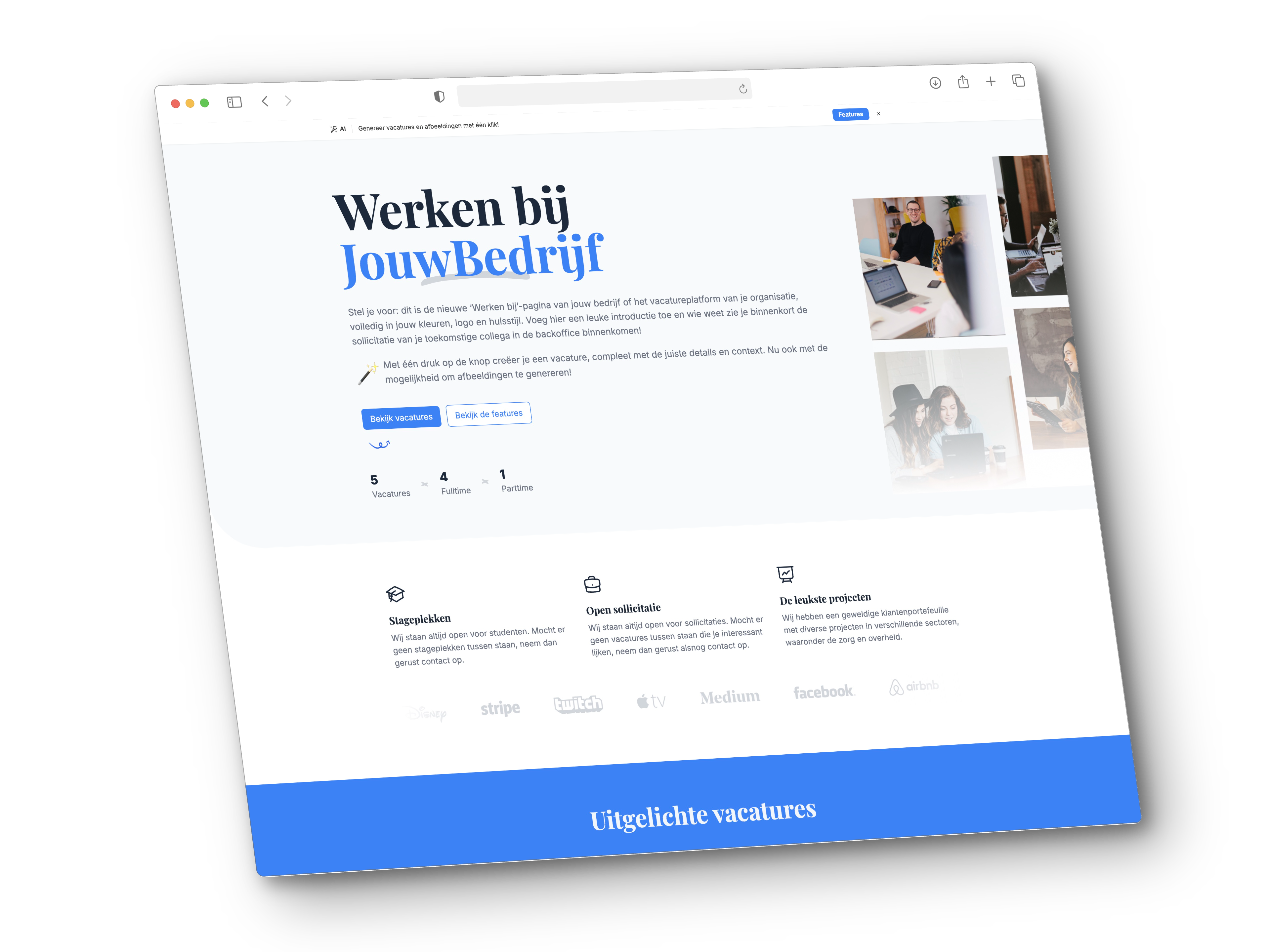 Werken bij (vacature) platform